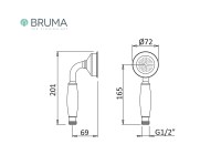 MEDIDAS DUCHA DE MANO ELITE BRUMA